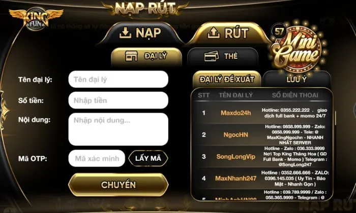 Chính sách bảo mật 2 Kingfun cam kết xử lý tất cả giao dịch nạp và rút tiền một cách nhanh gọn và hiệu quả