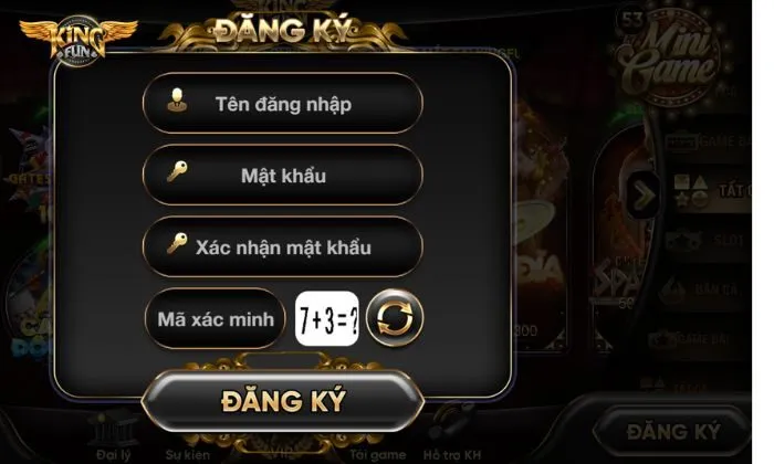 Đăng ký Kingfun để bắt đầu hành trình chinh phục game đổi thưởng