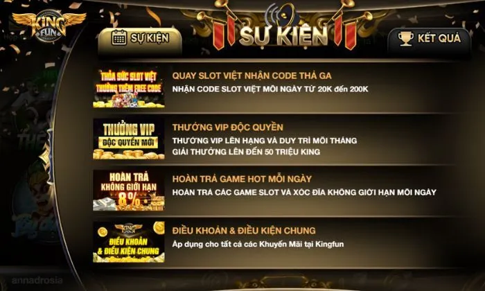 Cách đăng ký nhận khuyến mãi Kingfun