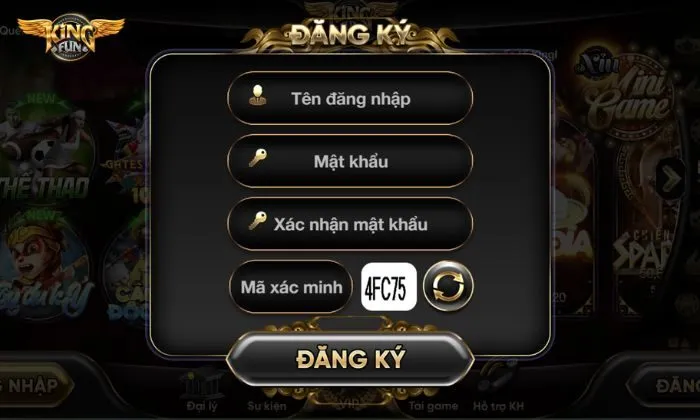 Các bước đăng ký Kingfun đơn giản nhất trên điện thoại và máy tính