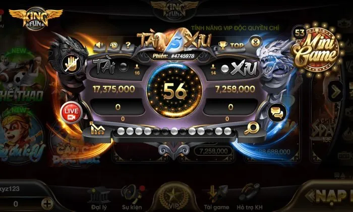 Tài xỉu kingfun Tài Xỉu Kingfun – trò chơi phổ biến tại nền tàng cá cược này