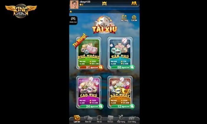 Tài xỉu kingfun Đừng quên các loại cược phụ mà nhà cái đưa ra